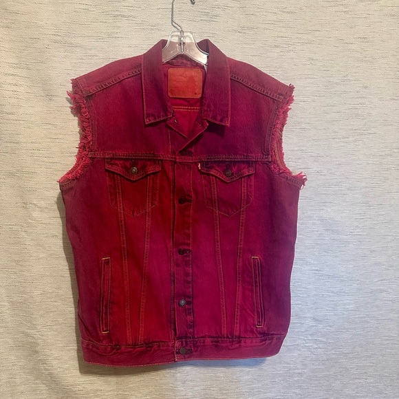 Vintage Levi's Stratus Pink Denim Vest - Picture 5 of 5